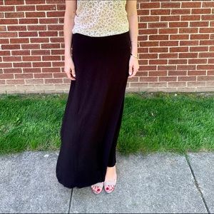 Free people black maxi skirt